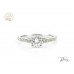 Нежен Пръстен  с Лабораторен Диамант IGI Сертификат 14К Бяло Злато  Bloom Jewellery